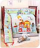 Babyhug 100% Cotton Digital Printed Crib Bedding Set Travel Theme - Multicolour