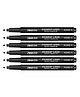 Aristo Waterproof Quick-Drying Round Tip Pigment Liner Pack of 6 - Black
