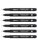 Aristo 0.1 mm Waterproof Quick-Drying Pigment Liner Pack of 6 - Black