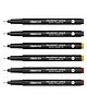 Aristo 0.1 0.3 & 0.5 mm Pigment Liner 2 pc Each- Waterproof Quick Drying Pack of 6 - Black