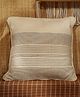 Vanchai Stripped Organic Cotton Cushion Cover - OffWhite