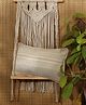 Vanchai Stripped Organic Cotton Cushion Cover - OffWhite
