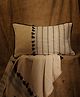 Vanchai Antique Organic Cotton Cushion Cover - Black & Off White