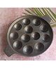 EarthBound Cast Iron Paniyaram Pan 12 Dips - Black