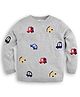 Kookie Kids Full Sleeves Car Design Sweater - Grey
