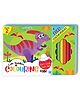 Cute Toddlers Fun Colouring Book with 6 Colour Pencils Art and Craft Drawing Book Set Colouring Book for Toddler Return Gift for Kids - 128 Pages