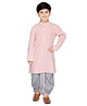 Saka Designs by Sapna Printed 100% Cotton Full Sleeves Kurta & Dhoti - Pink