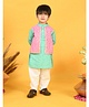 Saka Designs by Sapna Embroidered 100% Cotton F Ull Sleeves Kurta & Pyjama Set - Pink and Blue