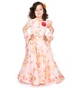 Saka Designs by Sapna Floral Print Lehenga & Half Sleeves Choli with Dupatta - Ivory and Pink