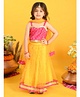 Saka Designs By Sapna Singlet Sleeves Blended Silk Sequenced Lehenga with Sequined Choli & Zari Detailed Dupatta - Orange & Pink
