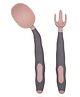 Bembika Training Spoon Twist Spoon Baby Silicone Training Spoon For Baby - Pink Grey.