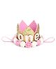 Bembika Crown Hat Adjustable Headbands Golden 1st  Birthday - Golden