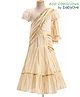 Babyoye Eco Conscious 100% Cotton Woven  Dyed Ethnic Half Sleeve Choli & Saree  -Off White