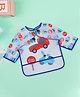 Baby Moo Beep Beep Car Long Sleeves Waterproof Wear Me Bib - Blue