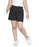 SpyBy Above Knee Length Denim Polka Dot Printed Short - Black