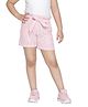 SpyBy Above Knee Length Cotton Striped Short - Pink
