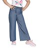 SpyBy Full Length Denim Solid Colour Culottes - Dark Blue