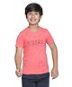 SpyBy Cotton Half Sleeves T-Shirt Text Printed - Peach