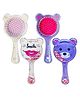 FunBlast 3D Bear Shaped Glitter Hair Comb for Girls Pack of 2  Random Color