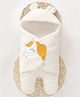 OYO BABY Newborn Lightweight Flannel Swaddle Hooded Wrapper - White