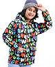 Pine Kids Woven Full Sleeves Text Printed Medium Winter Hooded Jacket - Multicolor