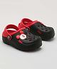 Priaansha Kids Baby Tiger Applique Detailed Perforated Clogs - Red & Black