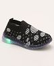 Priaansha Kids Graphic Mesh Designed LED Slip On Shoes - Black