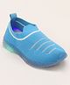 Priaansha Kids Solid Mesh Designed LED Slip On Shoes - Blue