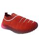 Priaansha Kids Solid Mesh Designed LED Slip On Shoes - Red