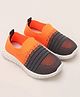 Priaansha Kids Solid Mesh Designed Slip On Shoes - Grey Orange