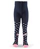 Cutewalk by Babyhug Non Terry Footed Anti Bacterial Unicorn & Star Design Tights  - Navy Blue
