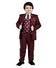 BT DEZINES Full Sleeves Solid 5 Piece Suit Set - Maroon