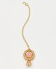 Lime By Manika Kundan & Crystals Detailed Maang Teeka - Pink Gold