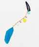 Lime By Manika Charms & Feather Detailed Feather Clip - Blue