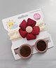 Kidofash Set Of 2 Flower Applique Embellished Headband & Sunglasses - Brown, Red