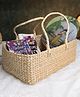 AllThatGrass Kauna Multipurpose Jaali Basket Cum Laundry Basket- Beige