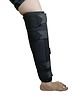 Sahyog Wellness 19 Inch Long Immobiliser Knee Brace Support for Dislocation Injuries Ligament Tear XL - Black