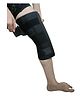 Sahyog Wellness 14 Inch Long Immobiliser Knee Brace Support for Dislocation Injuries Ligament Tear Medium - Black