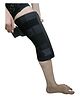Sahyog Wellness 14 Inch Long Immobiliser Knee Brace Support for Dislocation Injuries Ligament Tear Large - Black