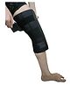 Sahyog Wellness 14 Inch Long Immobiliser Knee Brace Support for Dislocation Injuries Ligament Tear XL - Black