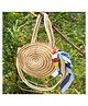 On Earth Jute Shoulder Sling Bag- Beige