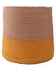 OnEarth Dual Tone Jute Basket Medium - Yellow