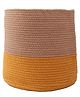 OnEarth Dual tone Jute Baskets Large - Yellow
