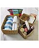 OnEarth Set of 3 Baskets Water Reed Kauna Grass for Home Pack of 3 - Multicolour