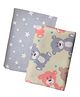 Zikku Printed Dry Sheet for Baby Newborn Bed Protector Waterproof Mat Quick Absorbency Combo Teddy & Star Print - Pack of 2