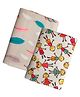 Zikku Waterproof Mat Quick Absorbency Combo Kids & Leaf Print Small - Multicolor