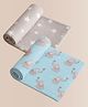 Zikku Dry Sheet for  Bed Protector Waterproof Mat Quick Absorbency Combo Medium Star & Elephant Print - Multicolour