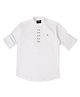 CAVIO Full Sleeves Solid Kurta Style Shirt - White