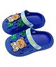 Little Surprise Box Teddy Applique Detailed Slingback Unisex Clogs - Blue