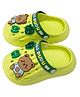 Little Surprise Box Teddy Applique Detailed Slingback Unisex Clogs - Green